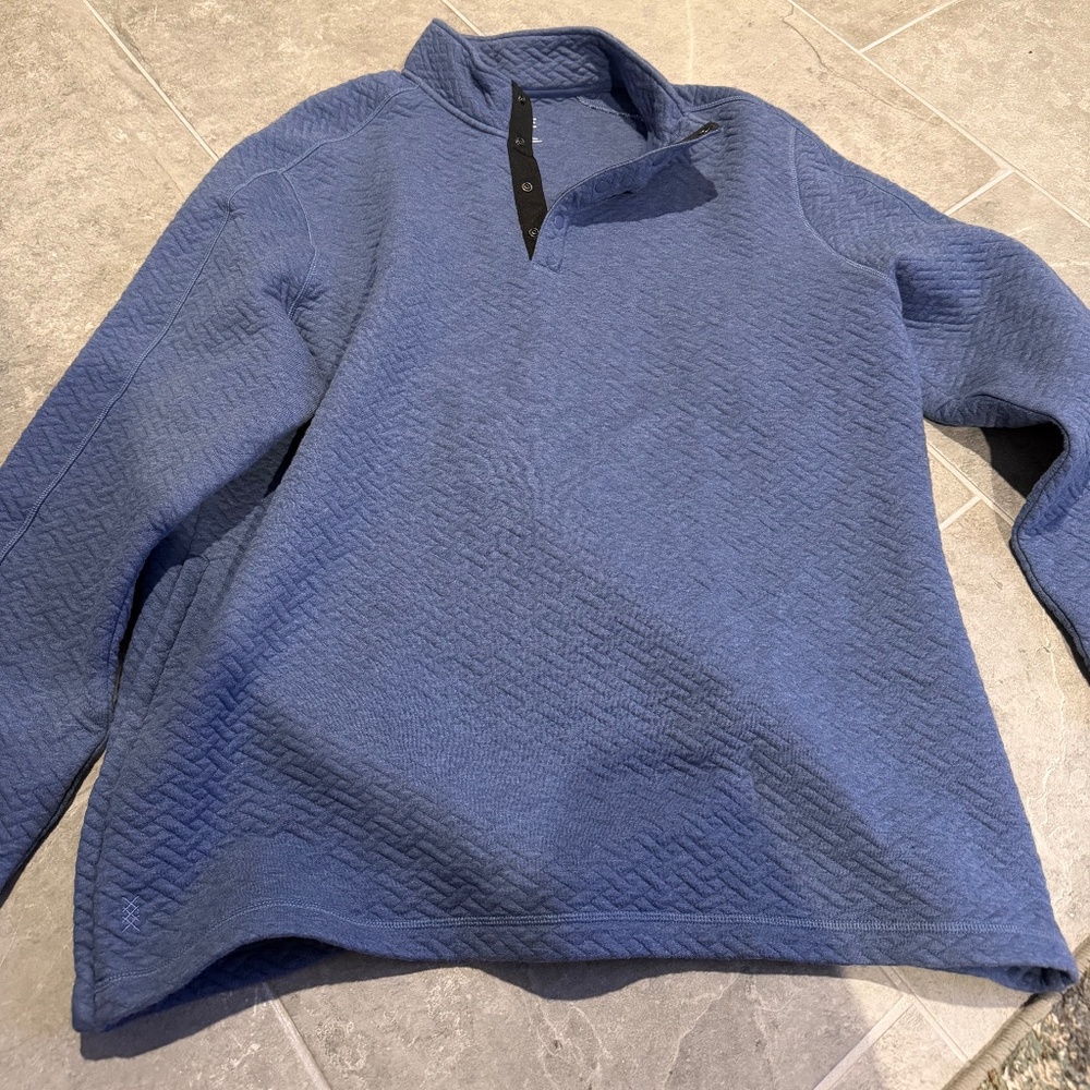 Rhone Weekend Pullover in Ocean Blue Heather Size XXL